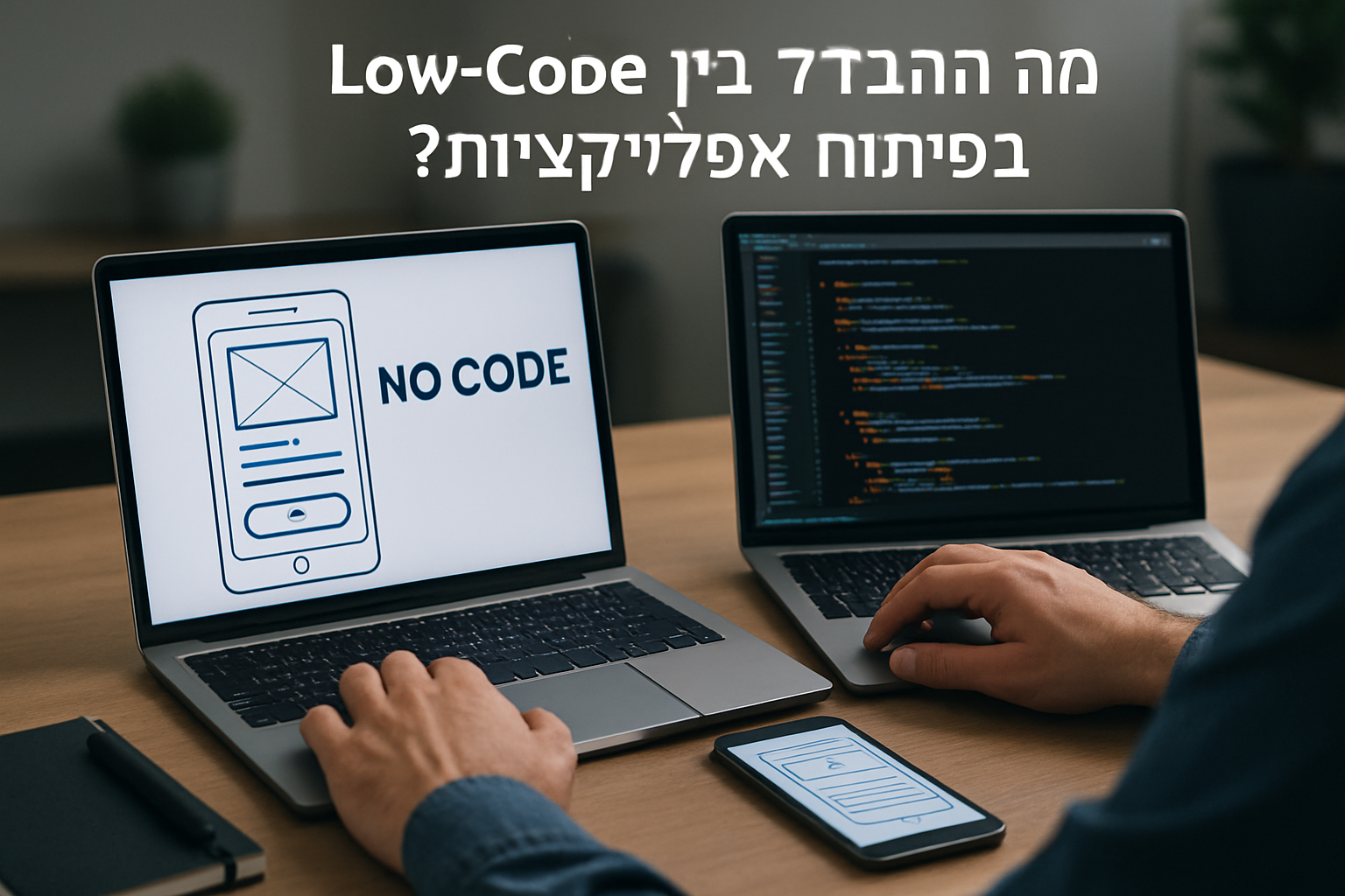 מה ההבדל בין No Code ל־Low Code בפיתוח אפליקציות?